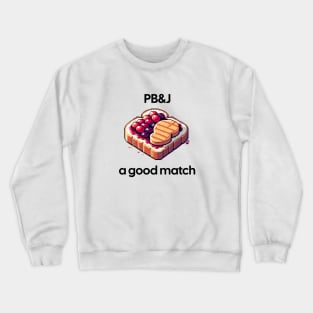 Peanut Butter And Jelly Toast Kawaii Yummy Breakfast Vintage Sandwich Crewneck Sweatshirt